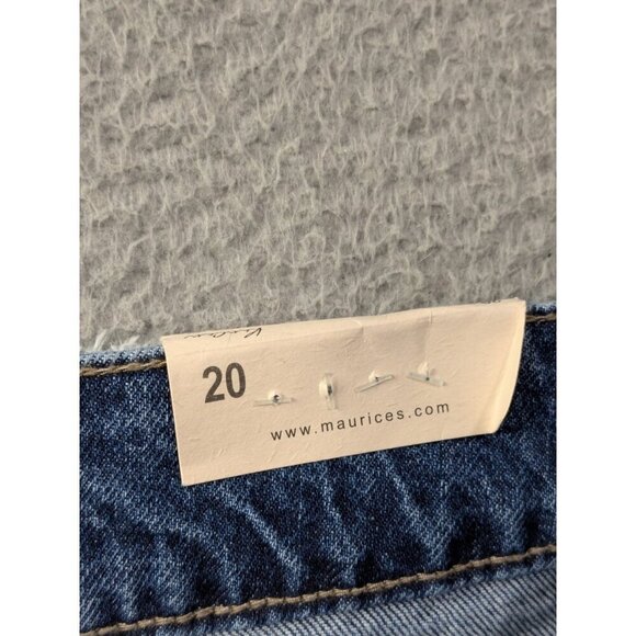 KanCan Jean Shorts Womens 20 High Rise Destructed Hem Destroyed Blue - Picture 7 of 14